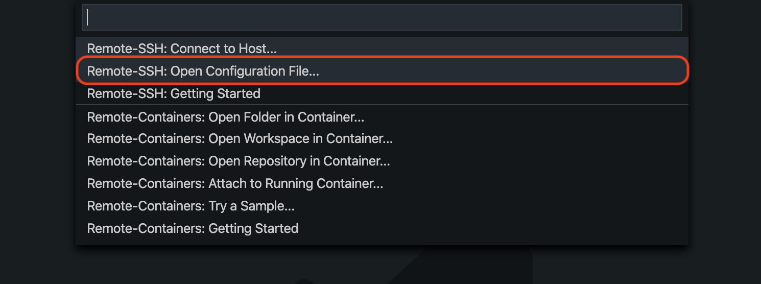 VS Code - select Open Configuration File